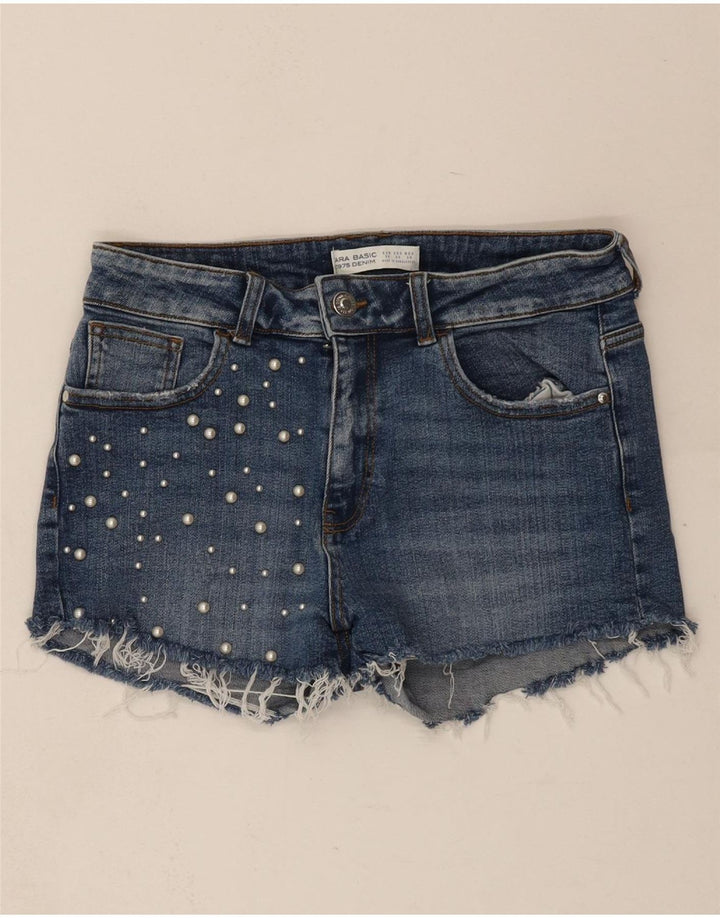 ZARA Womens Denim Shorts EU 36 Small W26 Blue Vintage Zara and Second-Hand Zara from Messina Hembry 