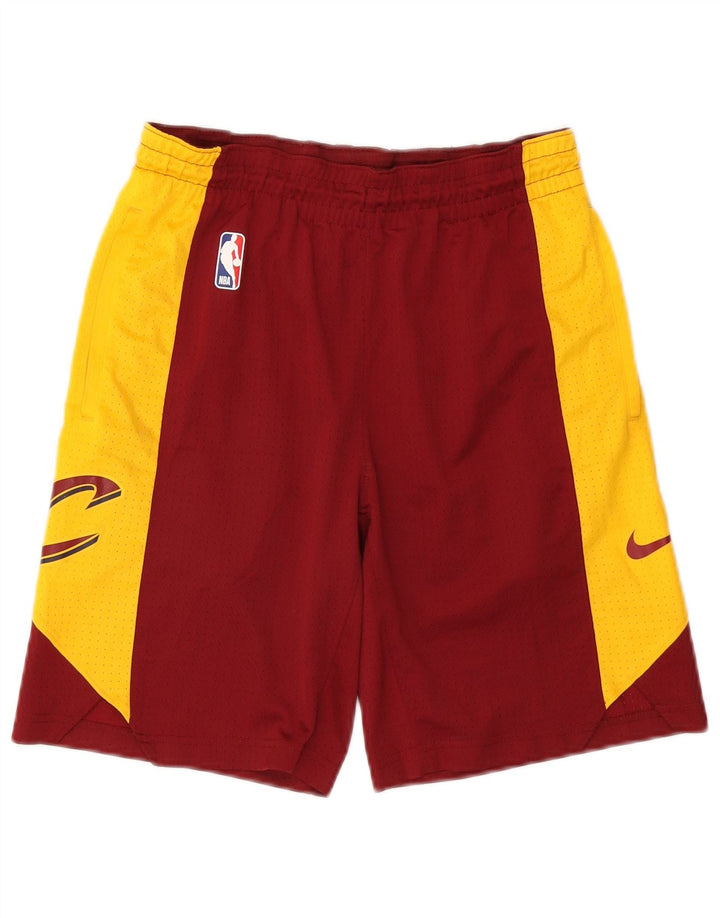 Nike Herren-Sportshorts, klein, Burgunderrot, Farbblock-Polyester