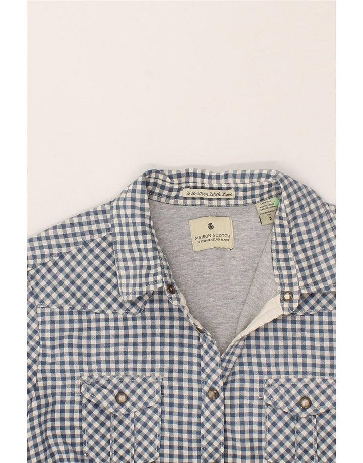 MAISON SCOTCH Mens Shirt Small Navy Blue Gingham Cotton Vintage Maison Scotch and Second-Hand Maison Scotch from Messina Hembry 