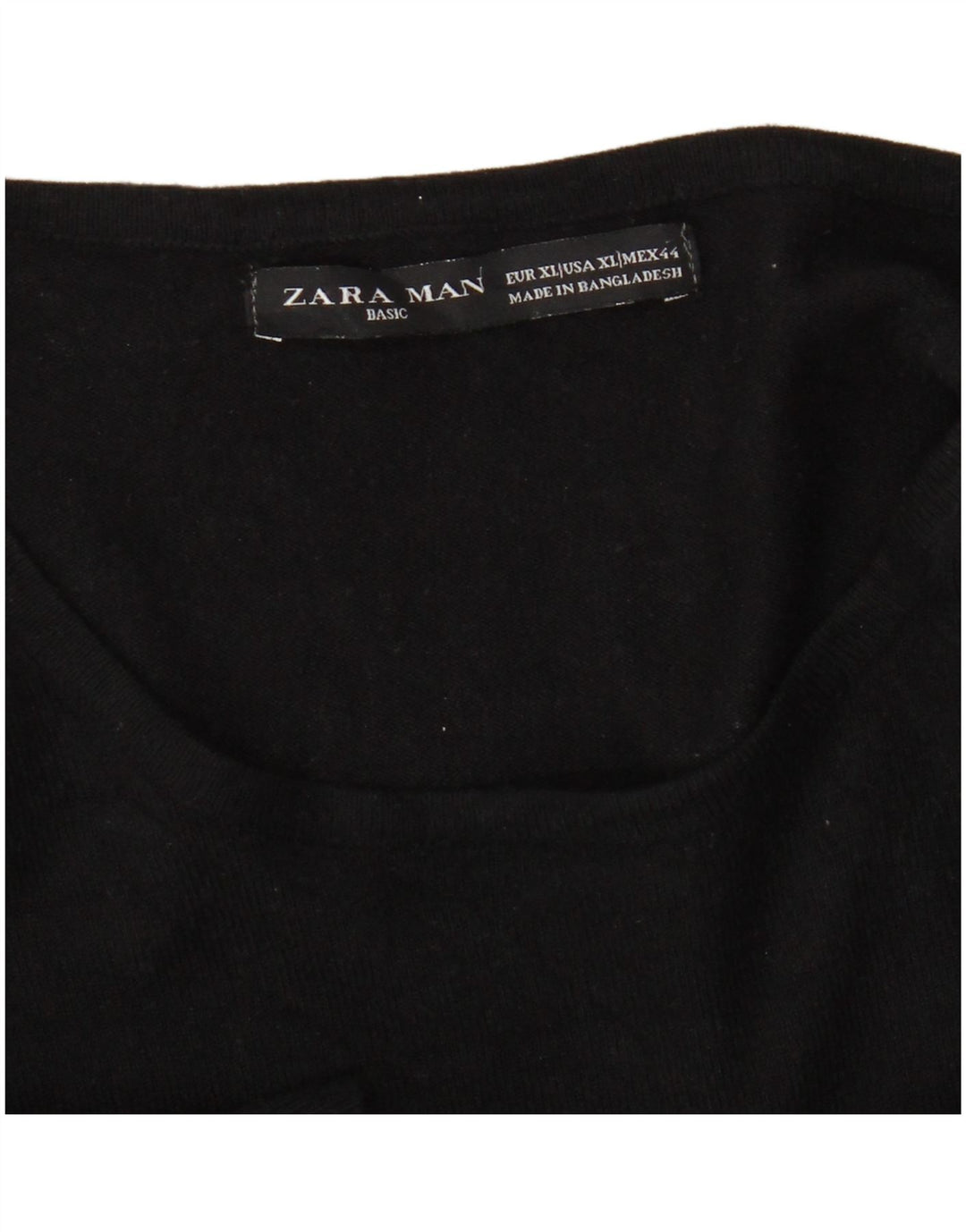 Zara Herren-Pullover mit Rundhalsausschnitt, XL, Schwarz