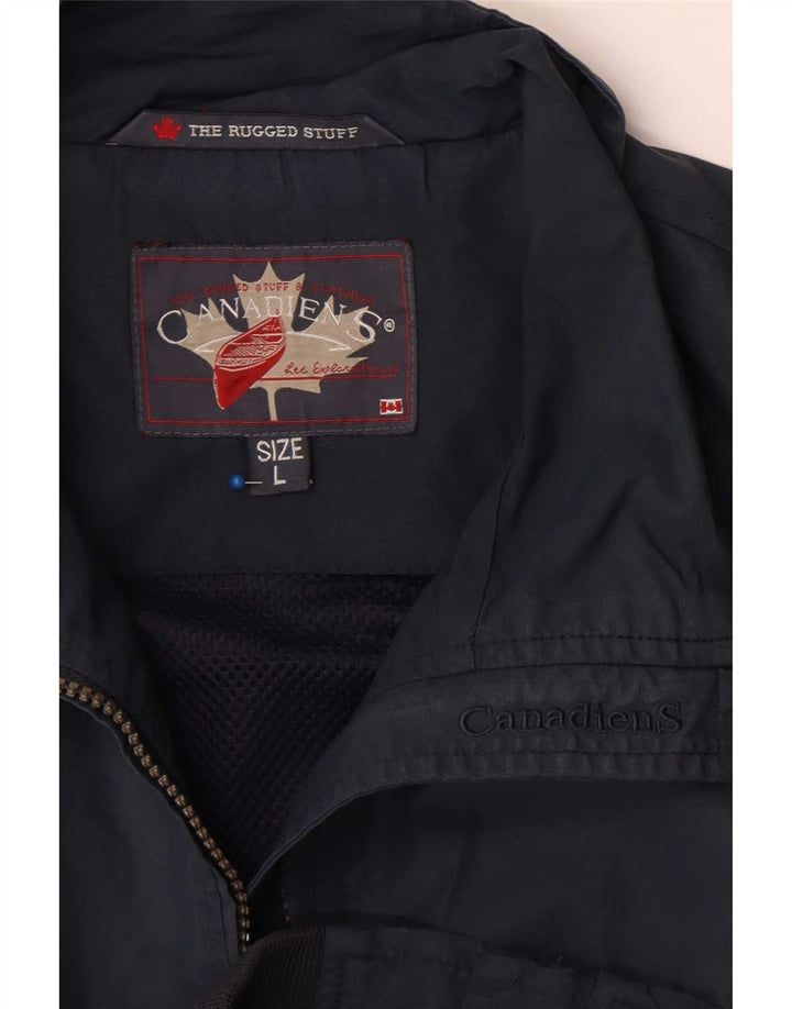 Canadiens Herren Bomberjacke UK 40 Large Marineblau