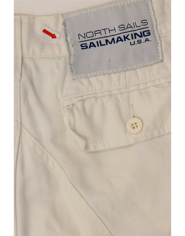 North Sails Herren Cargo-Bermudashorts IT 46 Small W32 Weiße Baumwolle