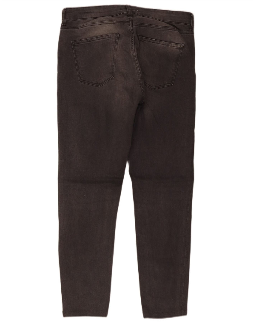 Zara Damen-Cropped-Jeans, EU 40, mittelgroß, W30, L25, graue Baumwolle