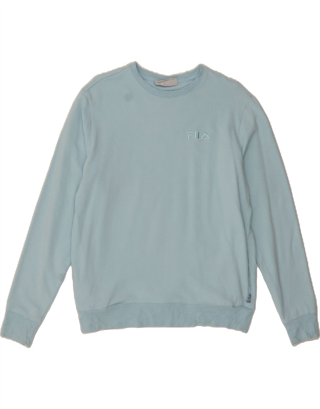 FILA Womens Sweatshirt Jumper UK 14 Medium Blue Cotton Vintage Fila and Second-Hand Fila from Messina Hembry 
