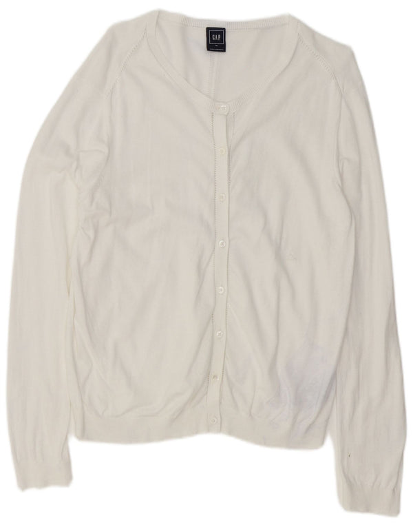 Gap Damen-Cardigan-Pullover UK 18 XL Weiße Baumwolle