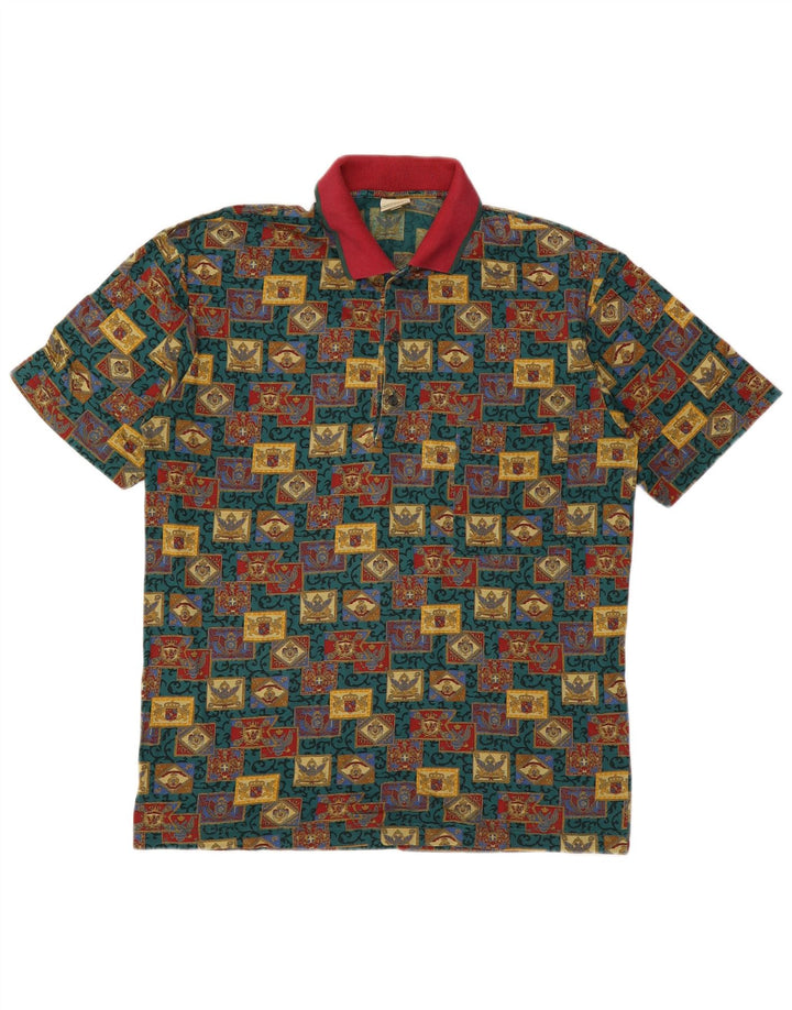 Mango Herren-Poloshirt, groß, mehrfarbig, geometrisch