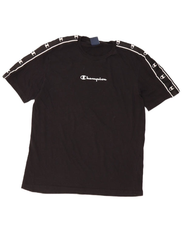 Champion Damen Kurzarm-T-Shirt mit Grafik, UK 14, mittelschwarz