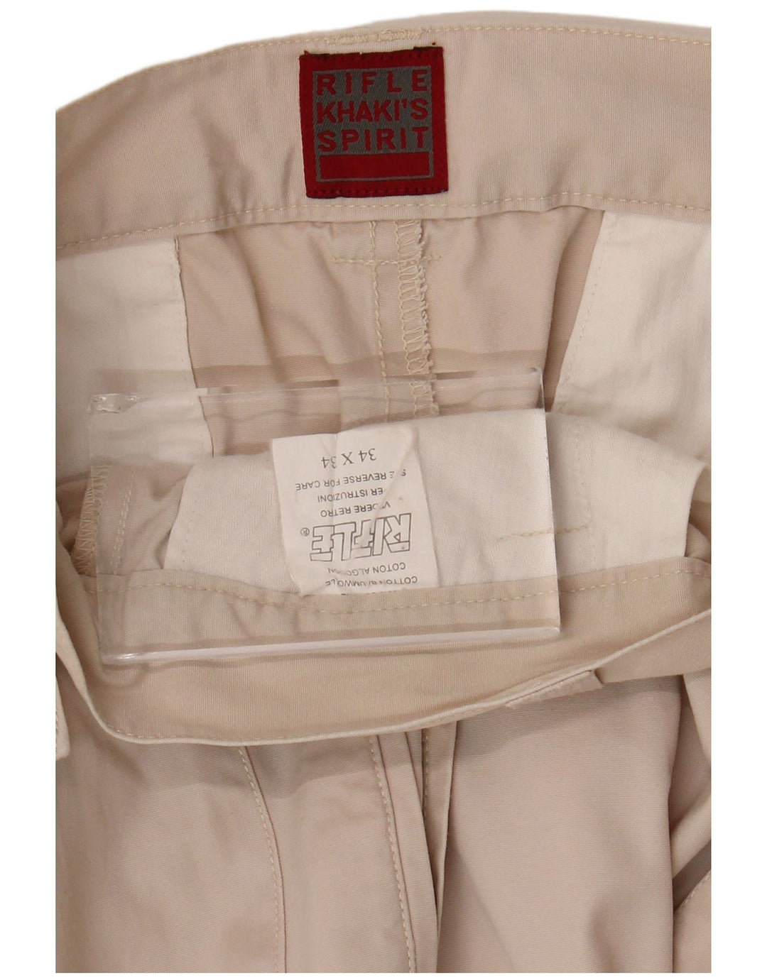 Rifle Herren gerade Cargohose W34 L34 Khaki Baumwolle