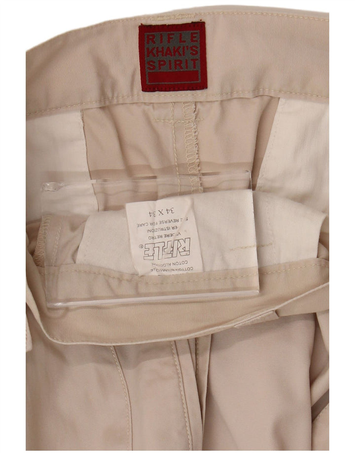 Rifle Herren gerade Cargohose W34 L34 Khaki Baumwolle