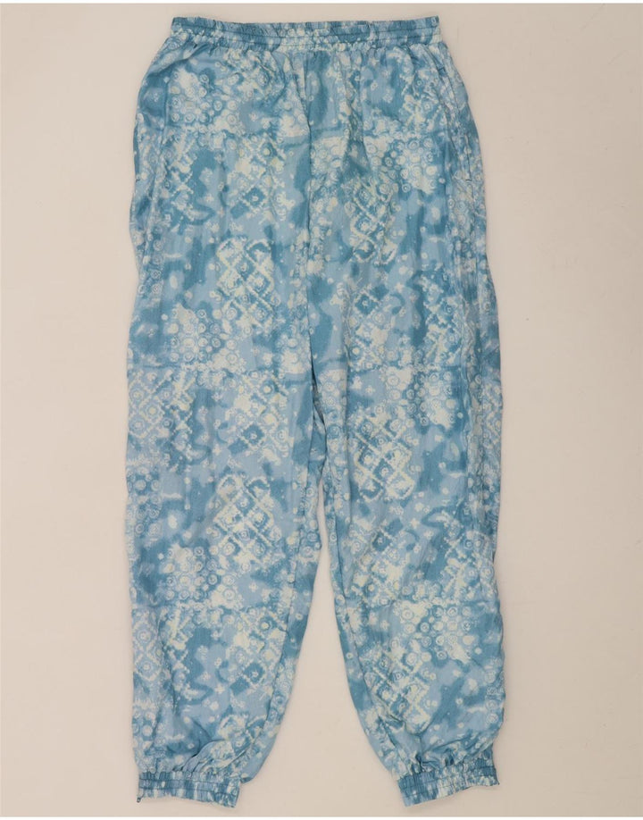 Vintage Herren-Trainingsanzug, groß, blau, geometrisch, Nylon