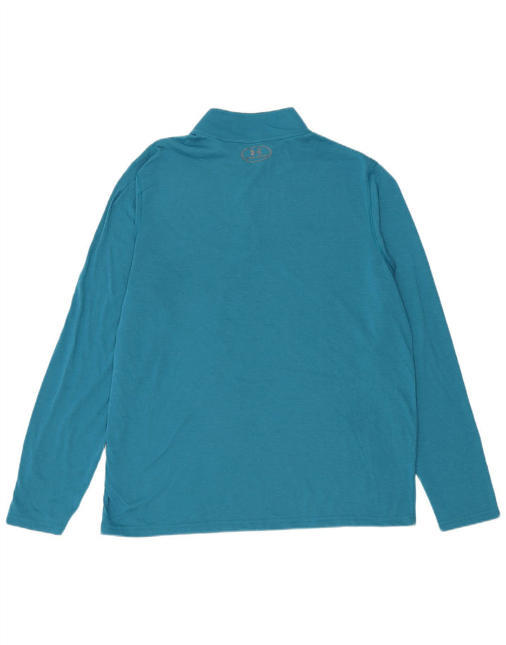 Under Armour Herren Heat Gear Pullover-Trainingsanzug mit Reißverschluss, Größe L, Blau