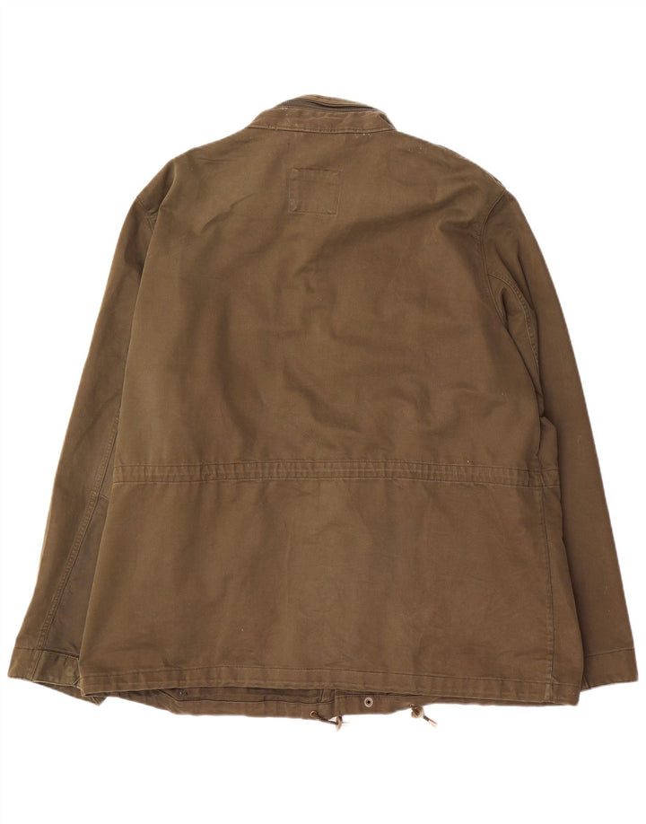 Marks & Spencer Herren Utility-Jacke UK 46 3XL Khaki Baumwolle