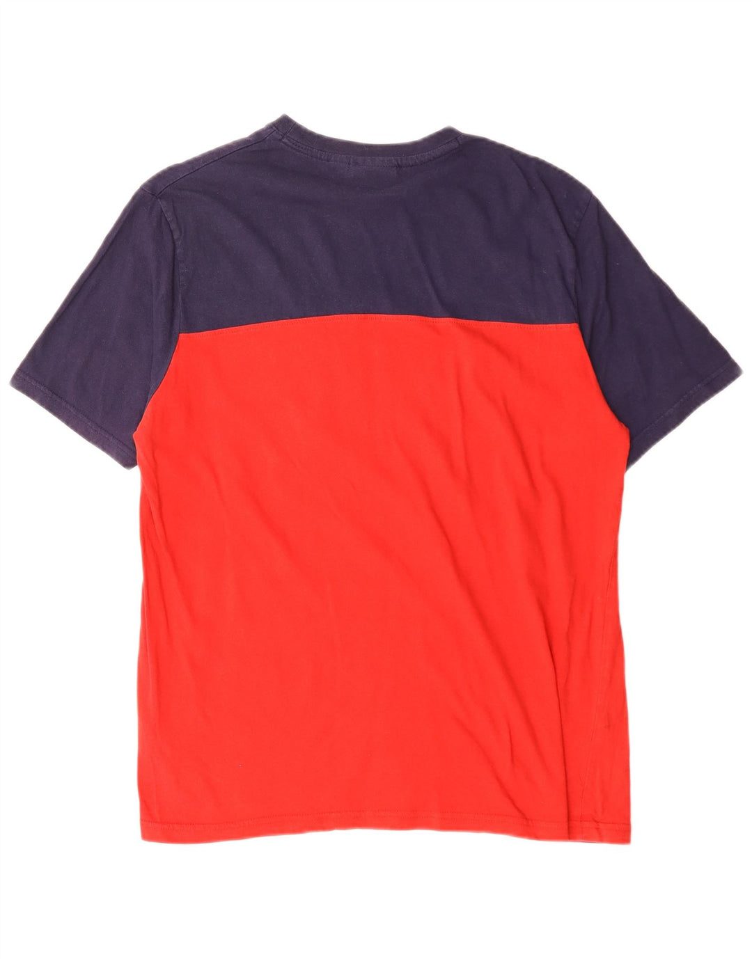 Fila Herren Grafik-T-Shirt-Oberteil aus mittelroter Colourblock-Baumwolle
