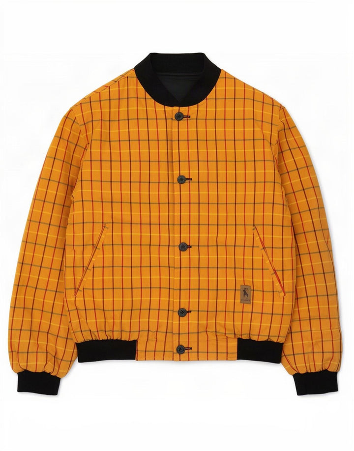 Steinbock Herren Wendejacke EU 54 2XL Gelb karierte Baumwolle