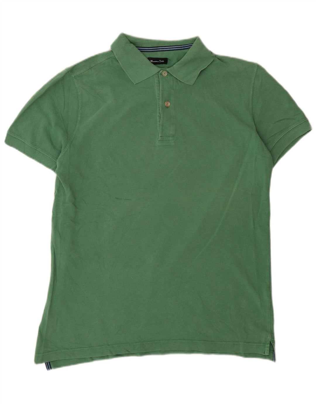 Massimo Dutti Herren Poloshirt Mittelgrün