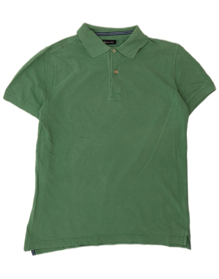 Massimo Dutti Herren Poloshirt Mittelgrün