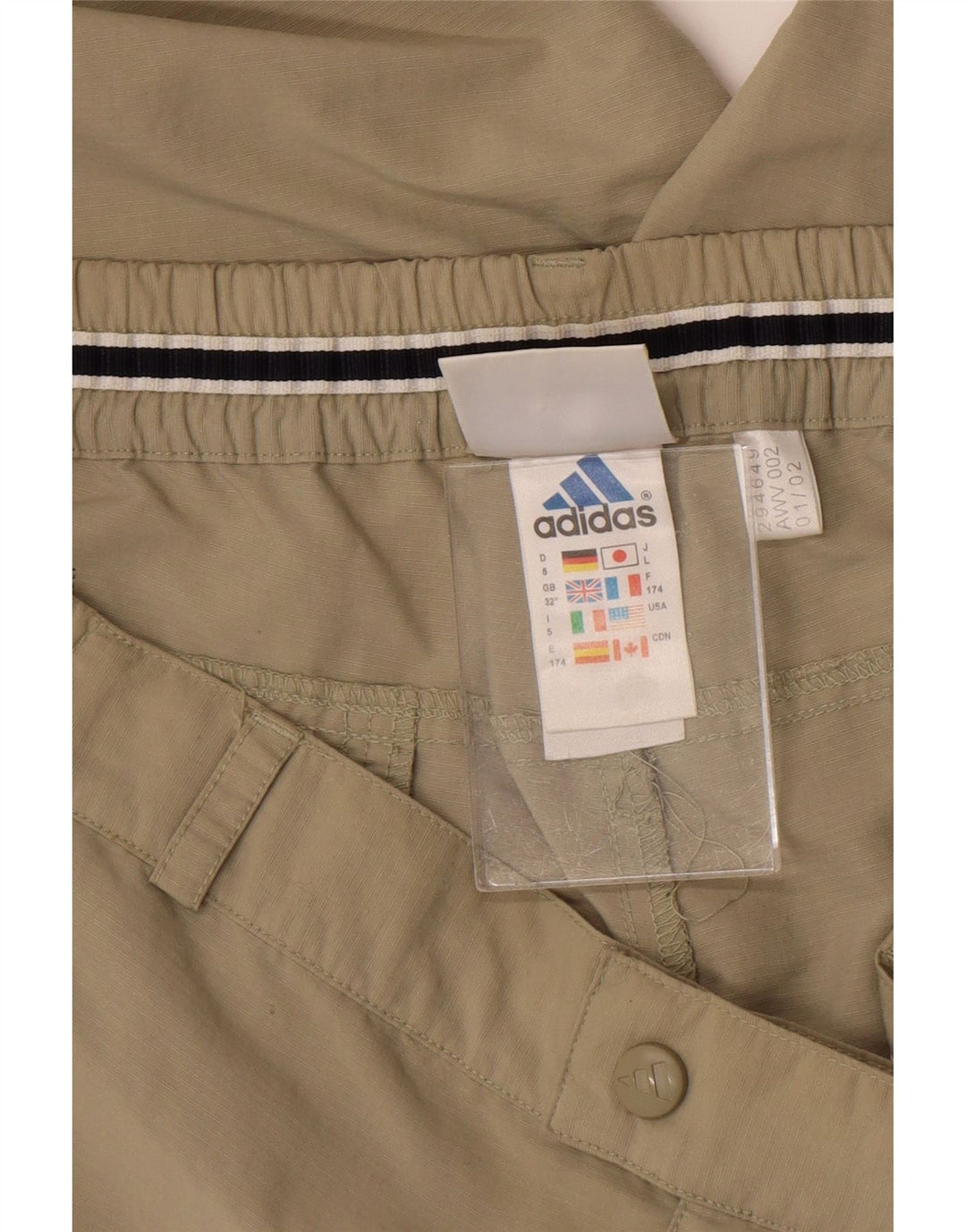 Adidas Herren Wander-Caprihose W32 L20 Khaki Polyamid