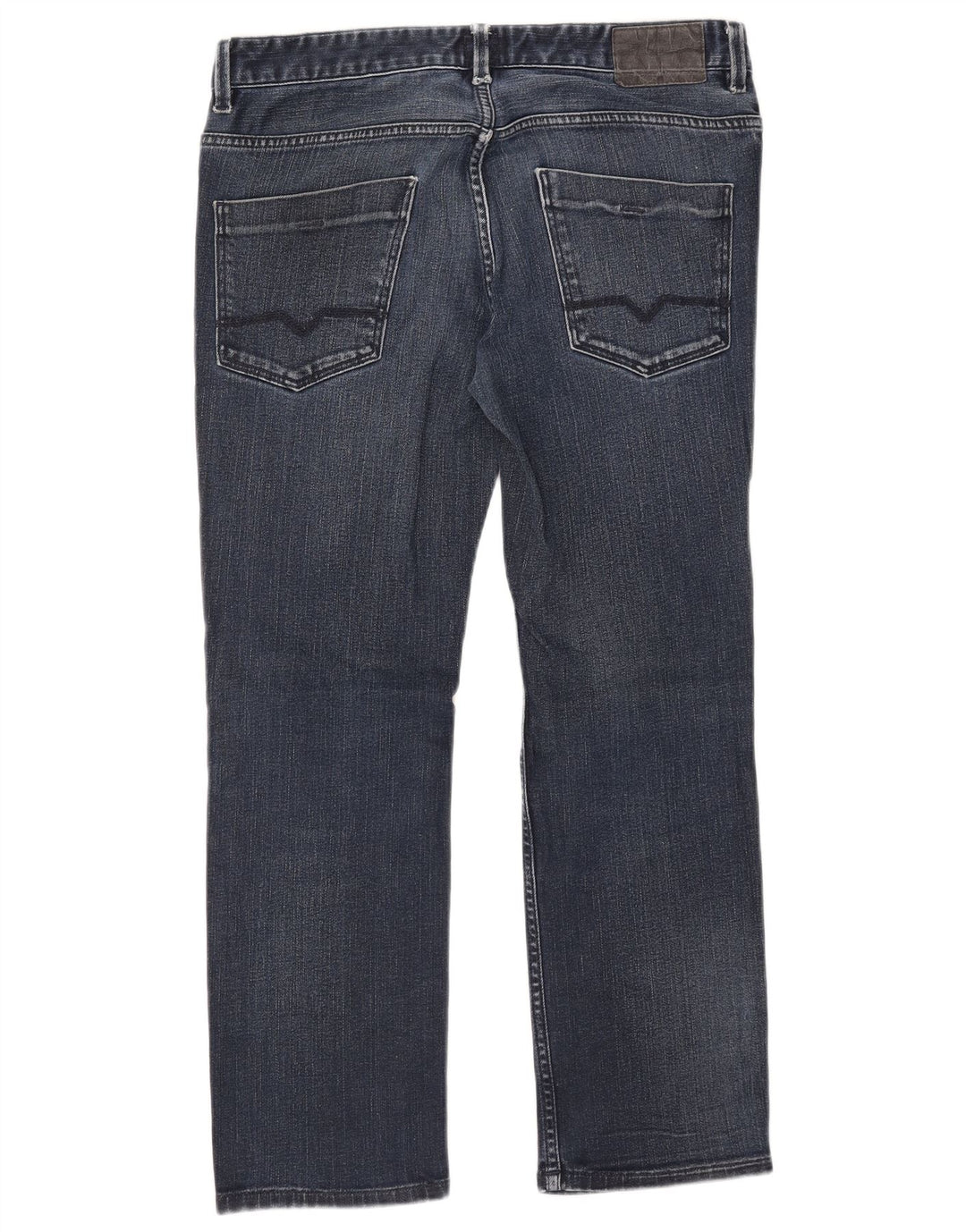 HUGO BOSS Herren Straight Jeans W34 L27 Blaue Baumwolle