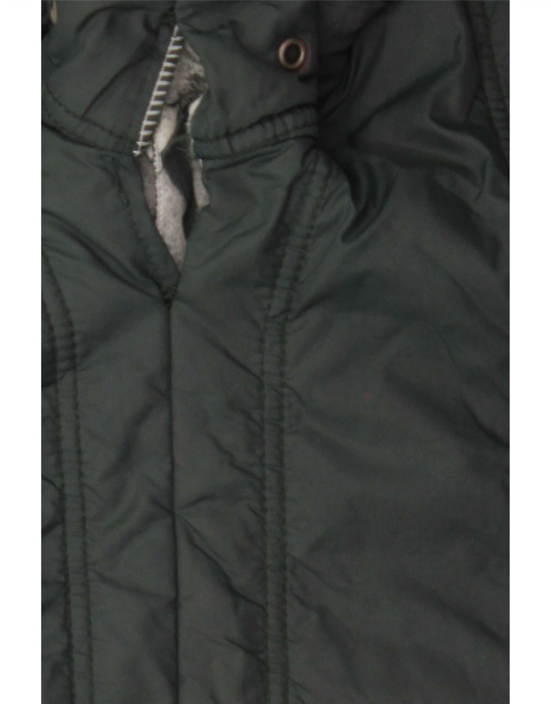 Zara Herren Wattierte Jacke UK 40 Großes grünes Nylon