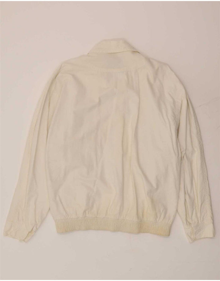 Vintage Herren Bomberjacke UK 36 Small Weiß
