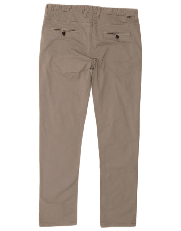 Zara Mens Straight Chino Trousers EU 44 Large W34 L31 Grey