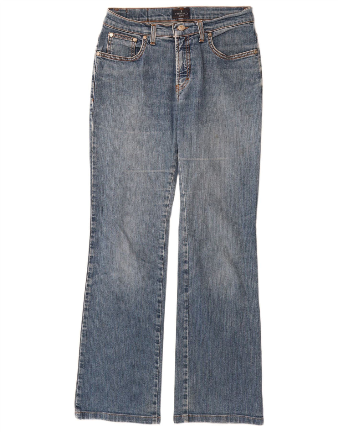 Trussardi Jeans Damen Bootcut-Jeans W27 L30 Blaue Baumwolle