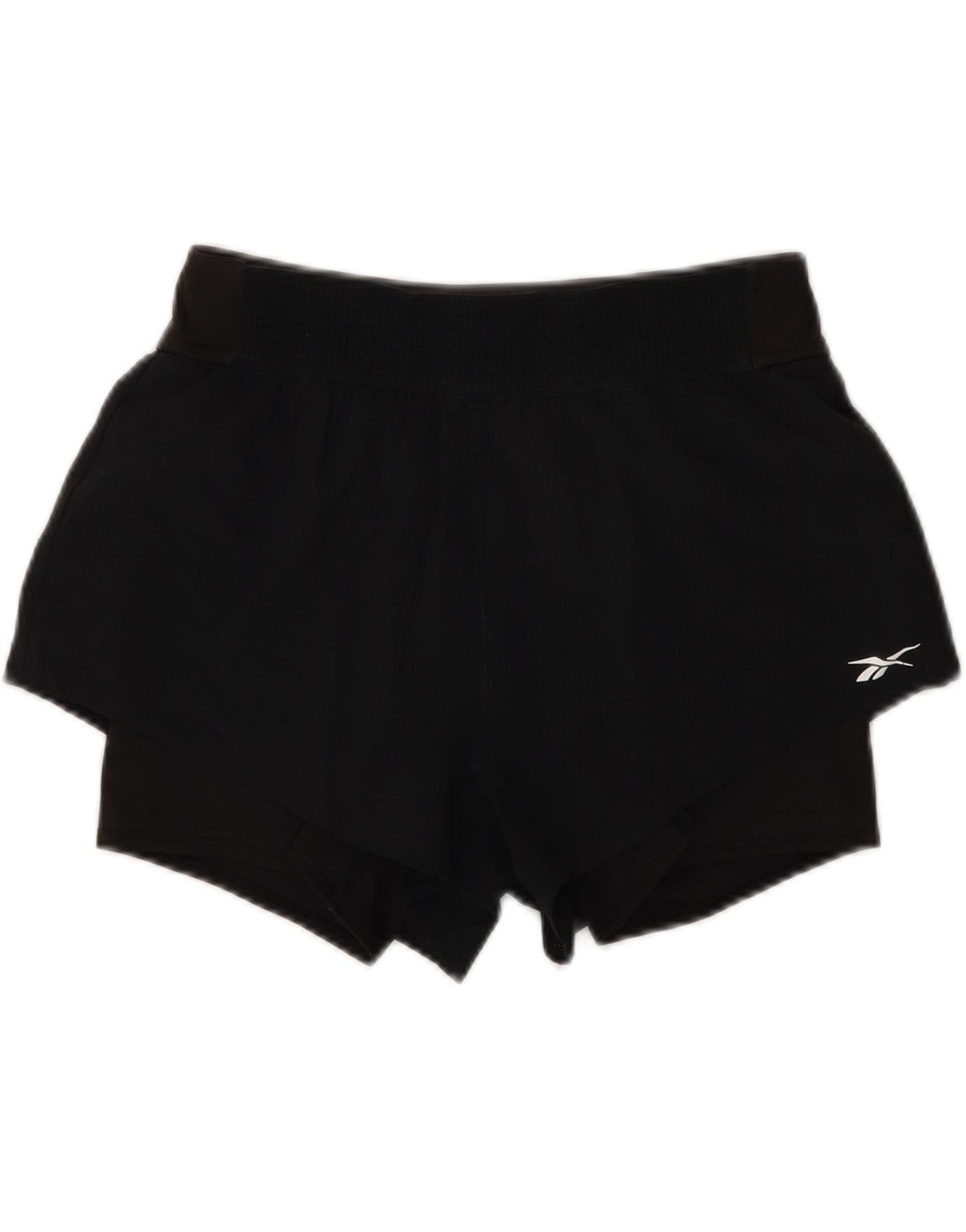 Reebok Damen Speedwick Sport Shorts UK 8/10 Small Schwarz Polyester