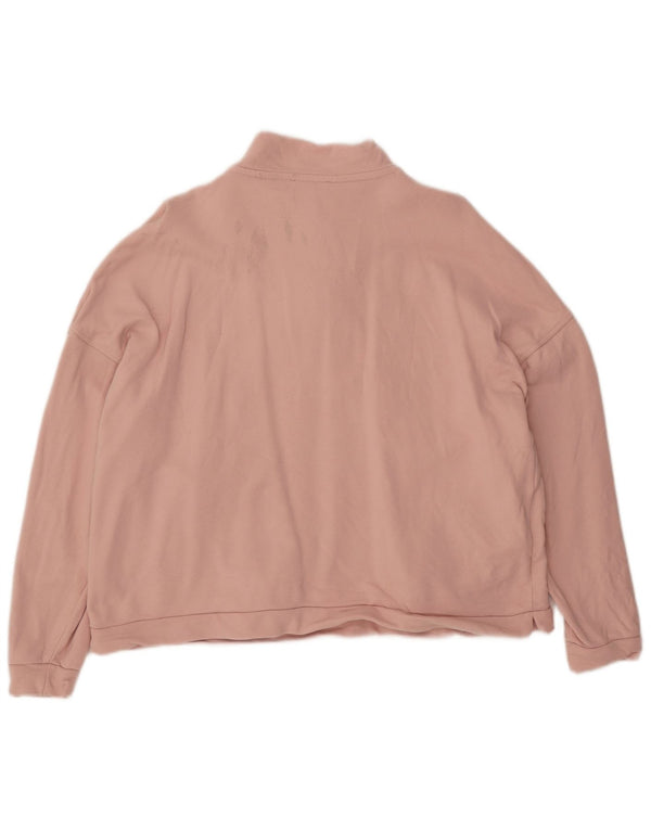 PHASE EIGHT Übergroßer Damen-Sweatshirtpullover mit Reißverschluss, UK 12, Mittelrosa