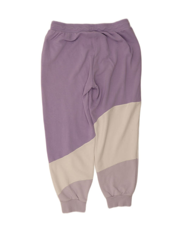 Puma Damen Trainingsanzughose Jogger UK 16 Groß Lila Colourblock
