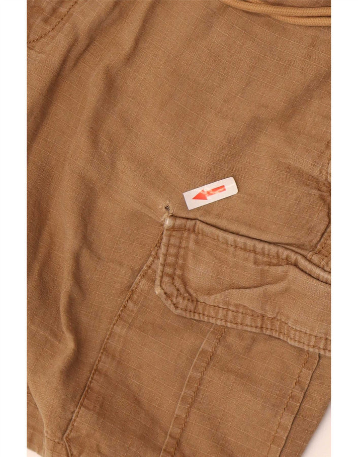 Abercrombie & Fitch Herren Cargoshorts Medium W32 Braunes Leinen