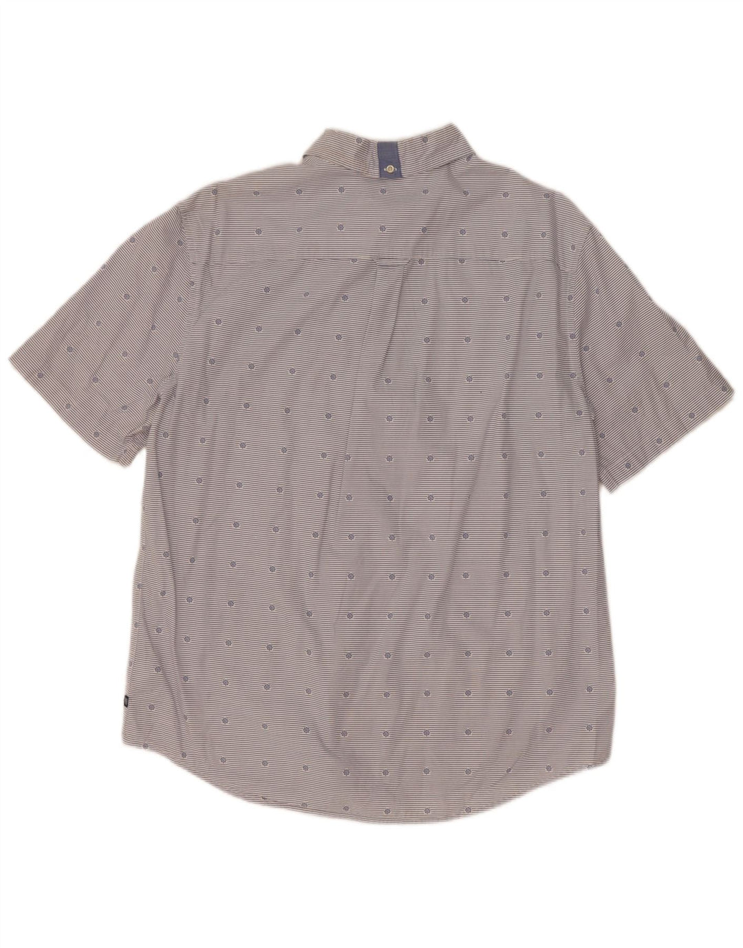 Chaps Herren-Kurzarmhemd, groß, blau gestreift, Baumwolle, nautisch