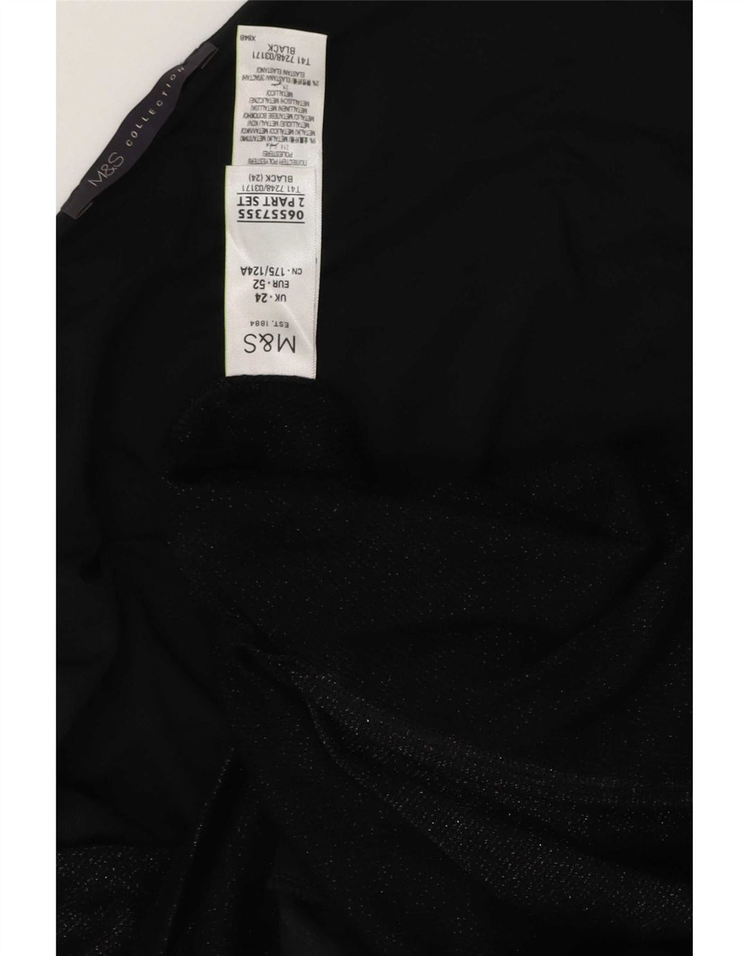 Marks & Spencer Damen Ärmelloses Tunikakleid UK 24 4XL Schwarz Polyester