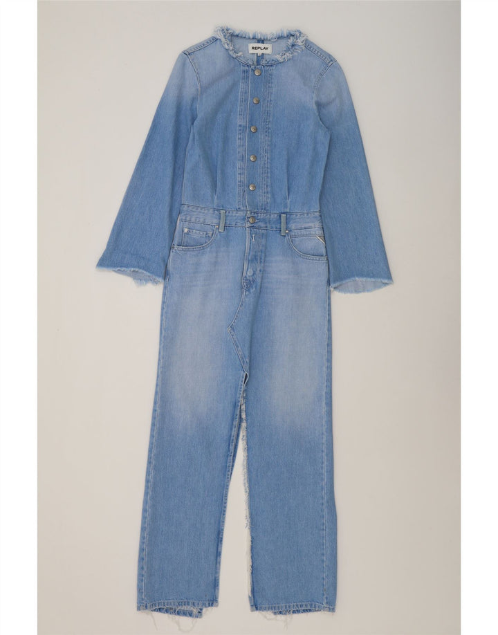 Replay Denim-Overall für Damen, UK 10, Größe S, blau, Baumwolle
