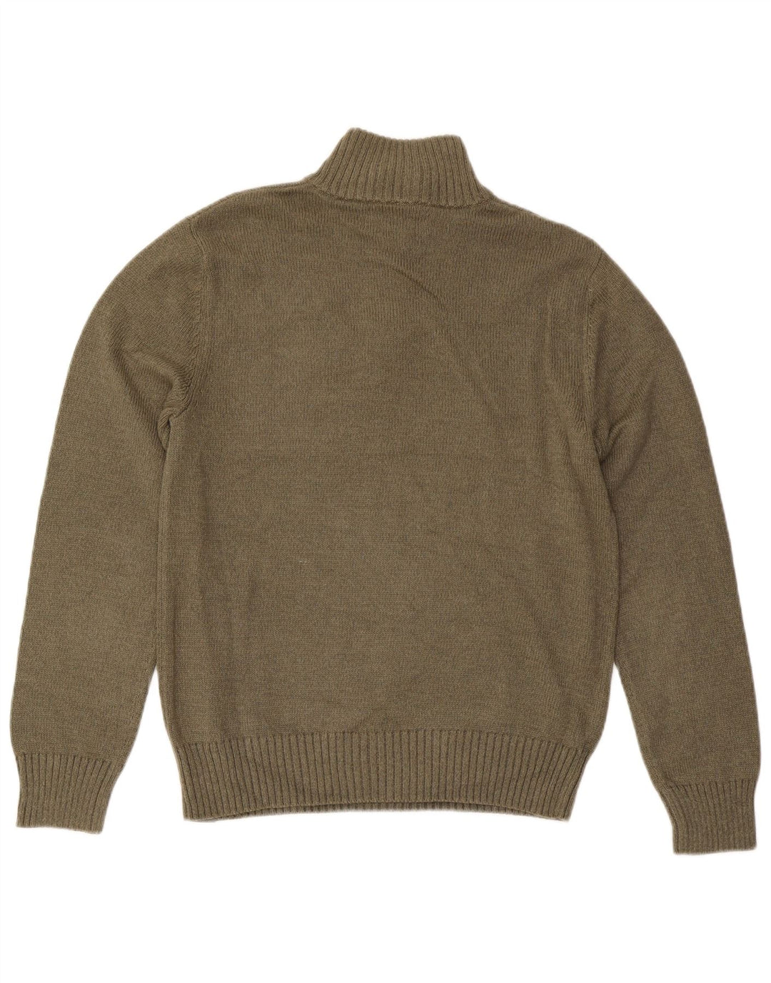 EDDIE BAUER Herren-Pullover mit Reißverschluss am Hals, kleine Khaki-Baumwolle