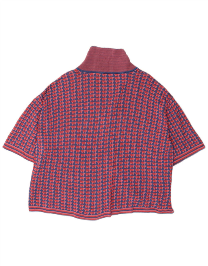 Zara Damen-Strickjacke mit kurzen Ärmeln, Gr. 14, mittelmehrfarbig