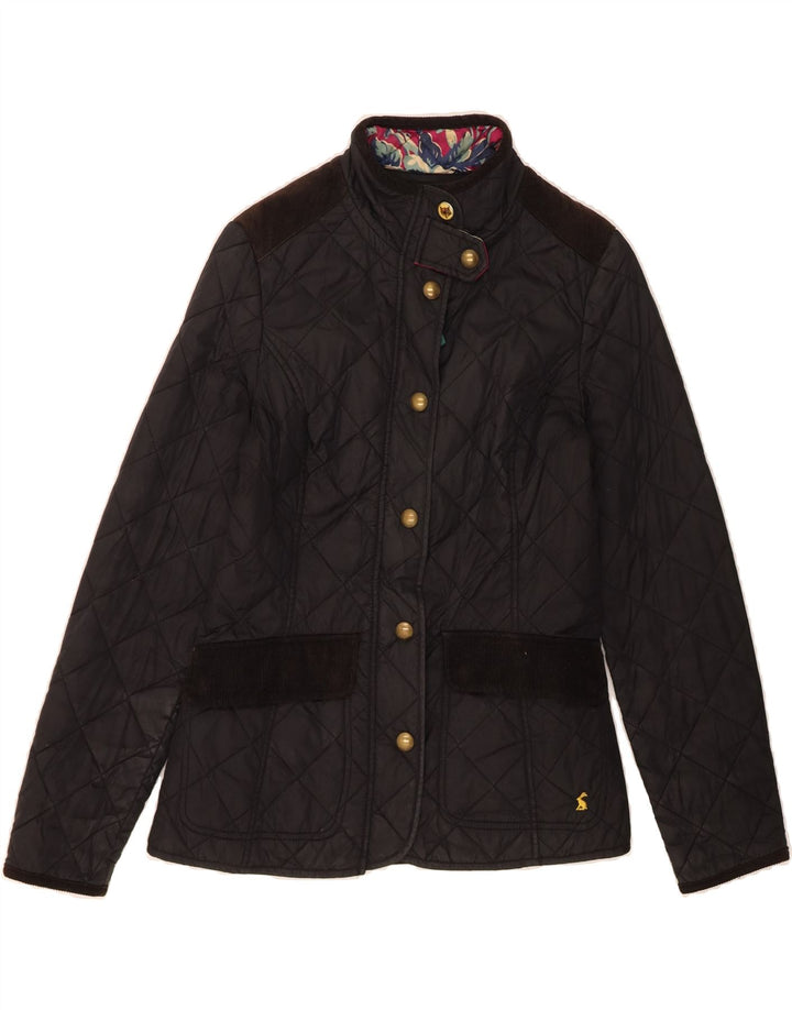 JOULES Womens Quilted Jacket UK 10 Small  Black Polyamide Vintage Joules and Second-Hand Joules from Messina Hembry 
