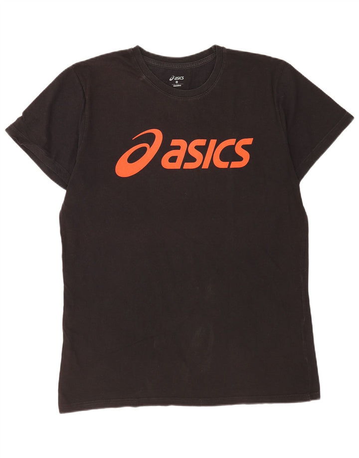 Asics Herren Grafik T-Shirt Top Large Schwarz