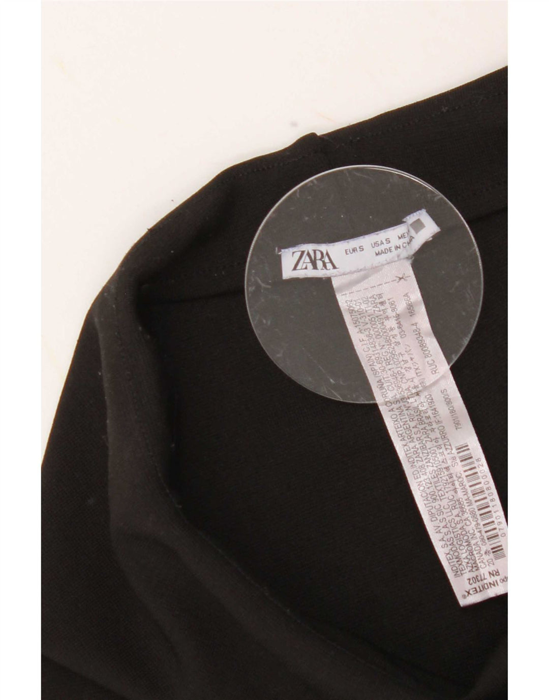 Zara Damen Leggings UK 8 Small Schwarz Polyester