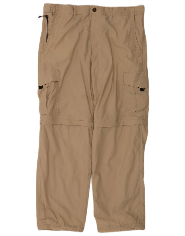 Marks & Spencer Herren-Cargohose in normaler Passform, W34, L29, Beige, Baumwolle