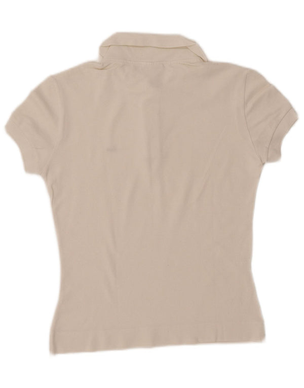 LACOSTE Damen-Poloshirt, Größe 38, mittelweiße Baumwolle