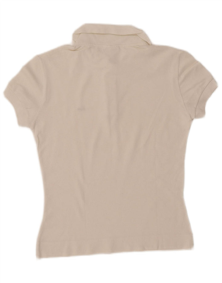 LACOSTE Damen-Poloshirt, Größe 38, mittelweiße Baumwolle