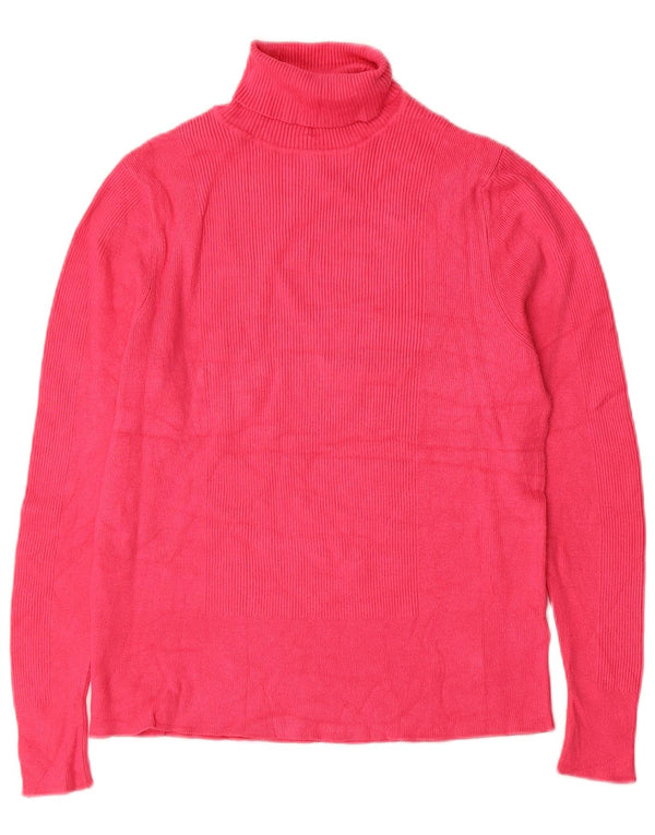 Marks & Spencer Damen-Pullover mit Rollkragen, Gr. 18, XL, rosa Viskose