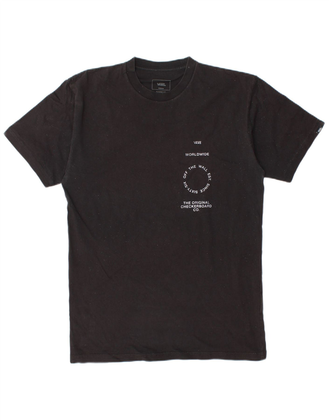Vans Herren Classic Fit Graphic T-Shirt Top Mittelschwarz