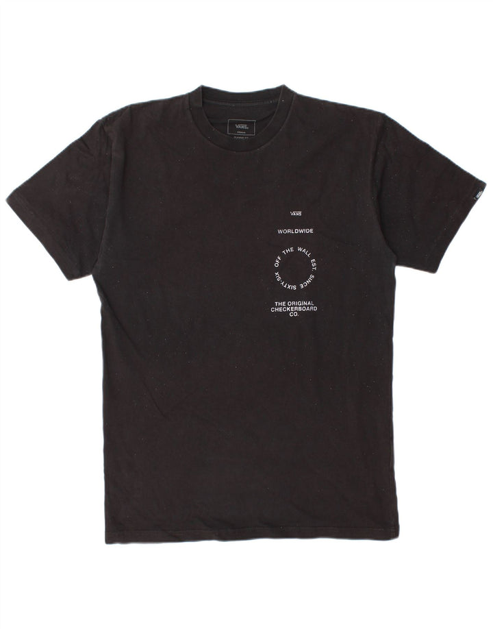 Vans Herren Classic Fit Graphic T-Shirt Top Mittelschwarz