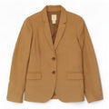 J. Crew Damen-Blazerjacke mit 2 Knöpfen, US 10, große braune Wolle