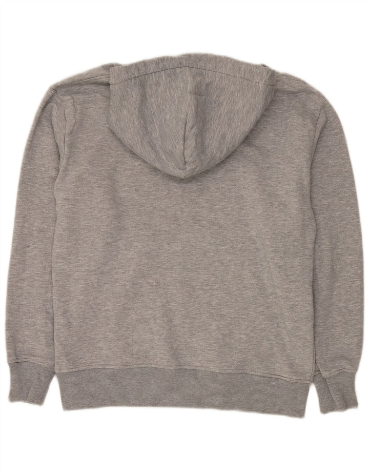 Zara Herren-Kapuzenpullover aus mittelgrau meliertem Polyester