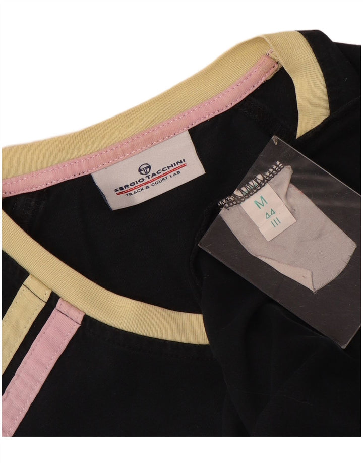 Sergio Tacchini Damen Graphic Top Langarm IT 44 Medium Schwarz