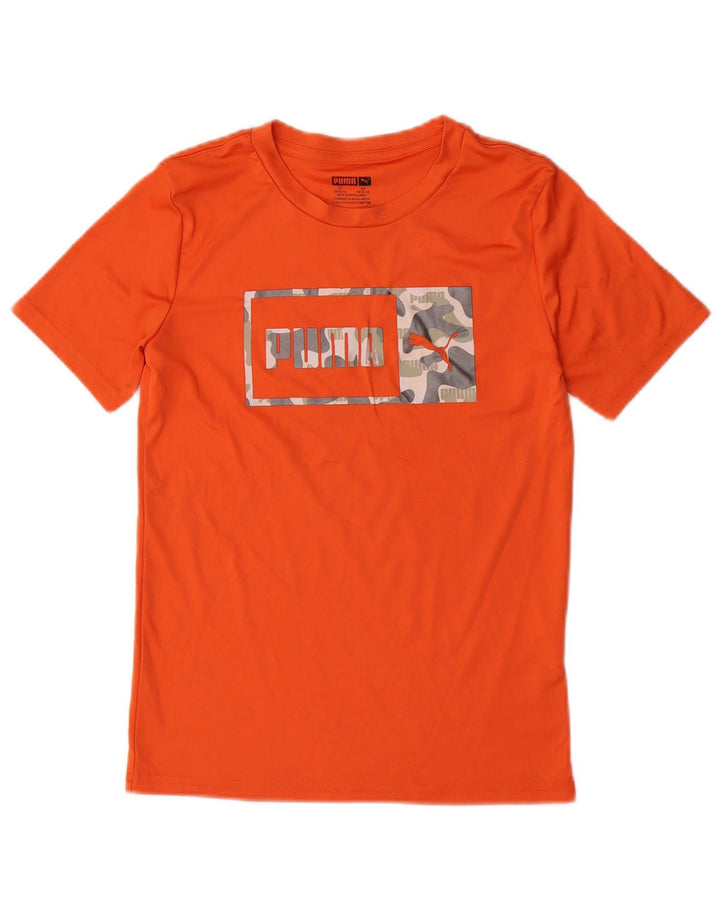 PUMA Grafik-T-Shirt für Jungen, 10–11 Jahre, Mittelorange, Polyester