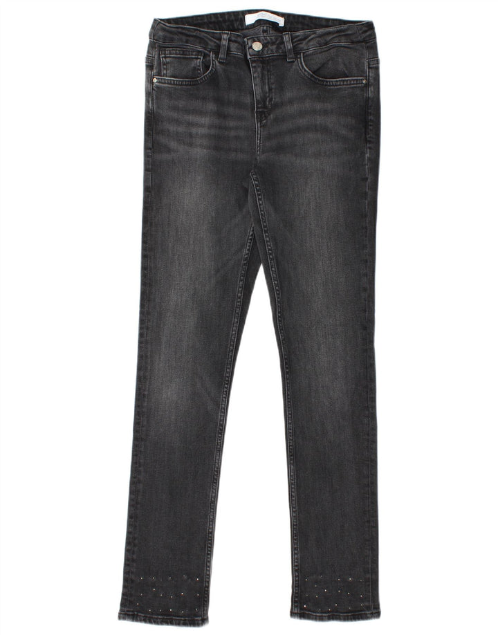 Zara Damen Slim Jeans EU 40 Mittel W30 L30 Grau
