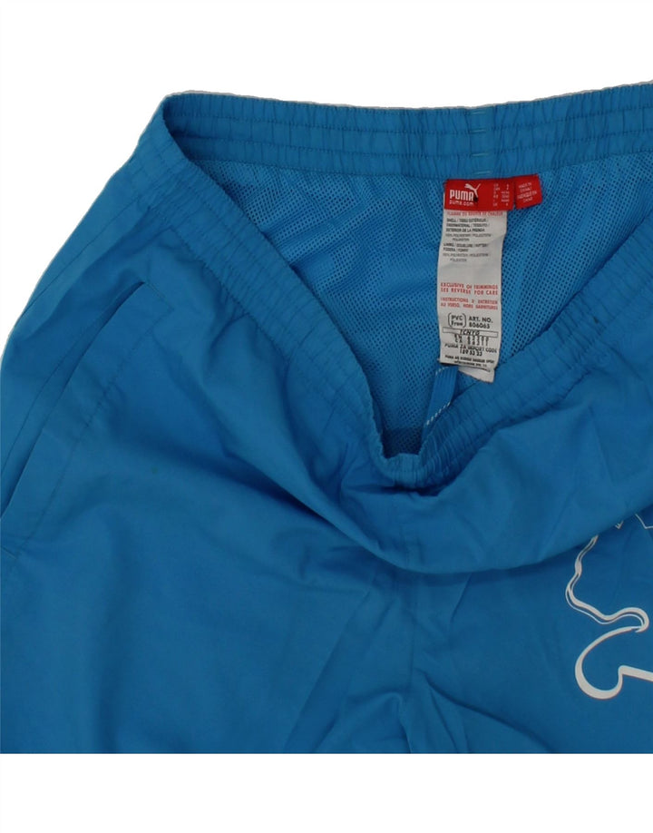 PUMA Mens Graphic Swimming Shorts Small  Blue Polyester Vintage Puma and Second-Hand Puma from Messina Hembry 